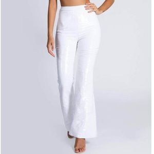 White sparkle pants